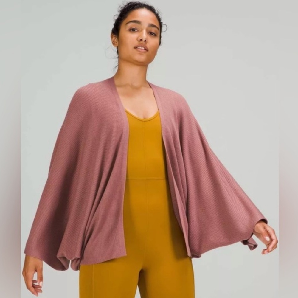 Lululemon | Cashlu Knit Textured Wrap Cardigan |‎ Size S/M | Spiced Chai